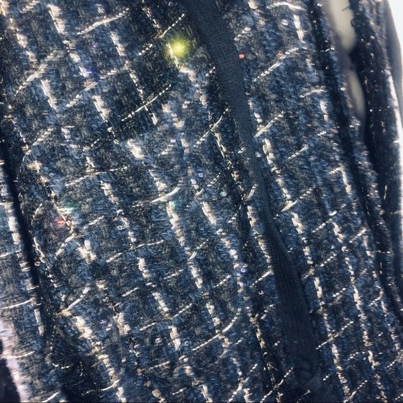 Faith Connexion Unisex European Oversized Blue Tweed $1400 Hooded Over Shirt XS - Picture 9 of 11